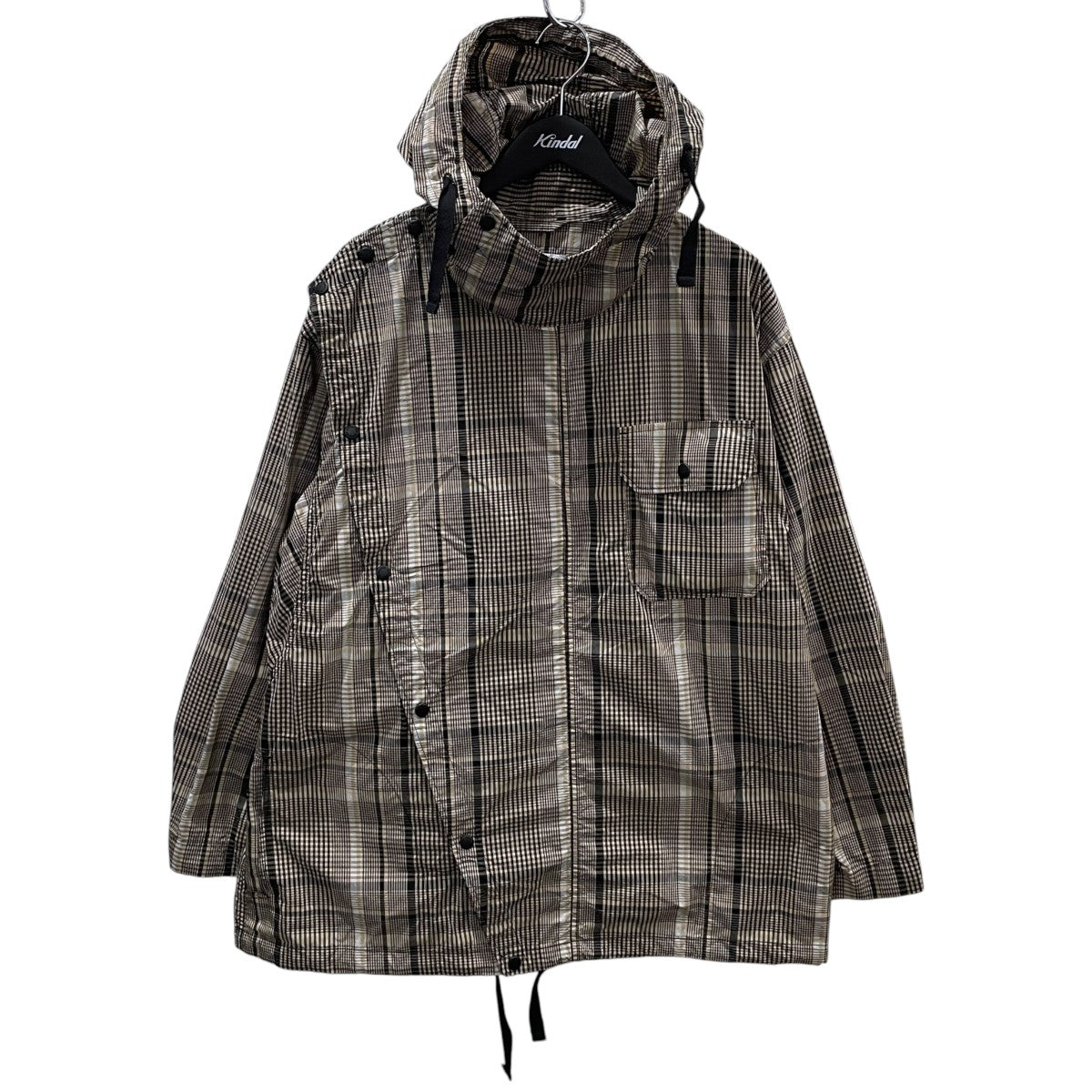 チェック柄フーデッドジャケット Sonor Shirt Jacket ソナーシャツジャケット