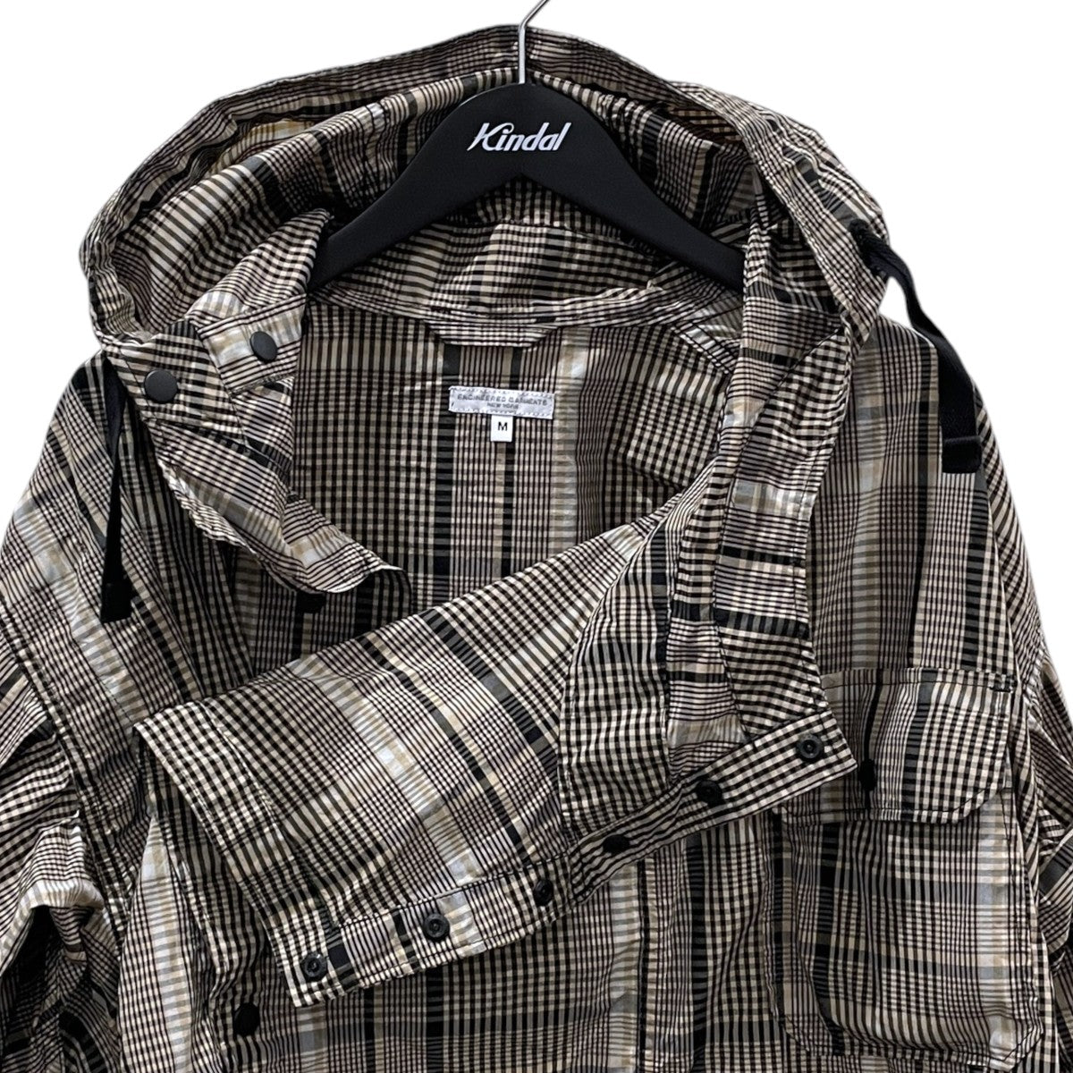 チェック柄フーデッドジャケット Sonor Shirt Jacket ソナーシャツジャケット