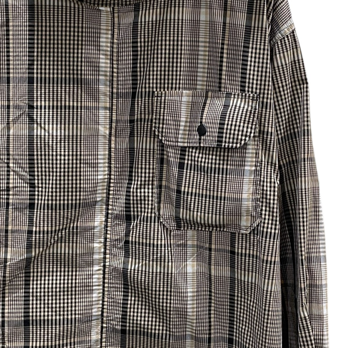 チェック柄フーデッドジャケット Sonor Shirt Jacket ソナーシャツジャケット