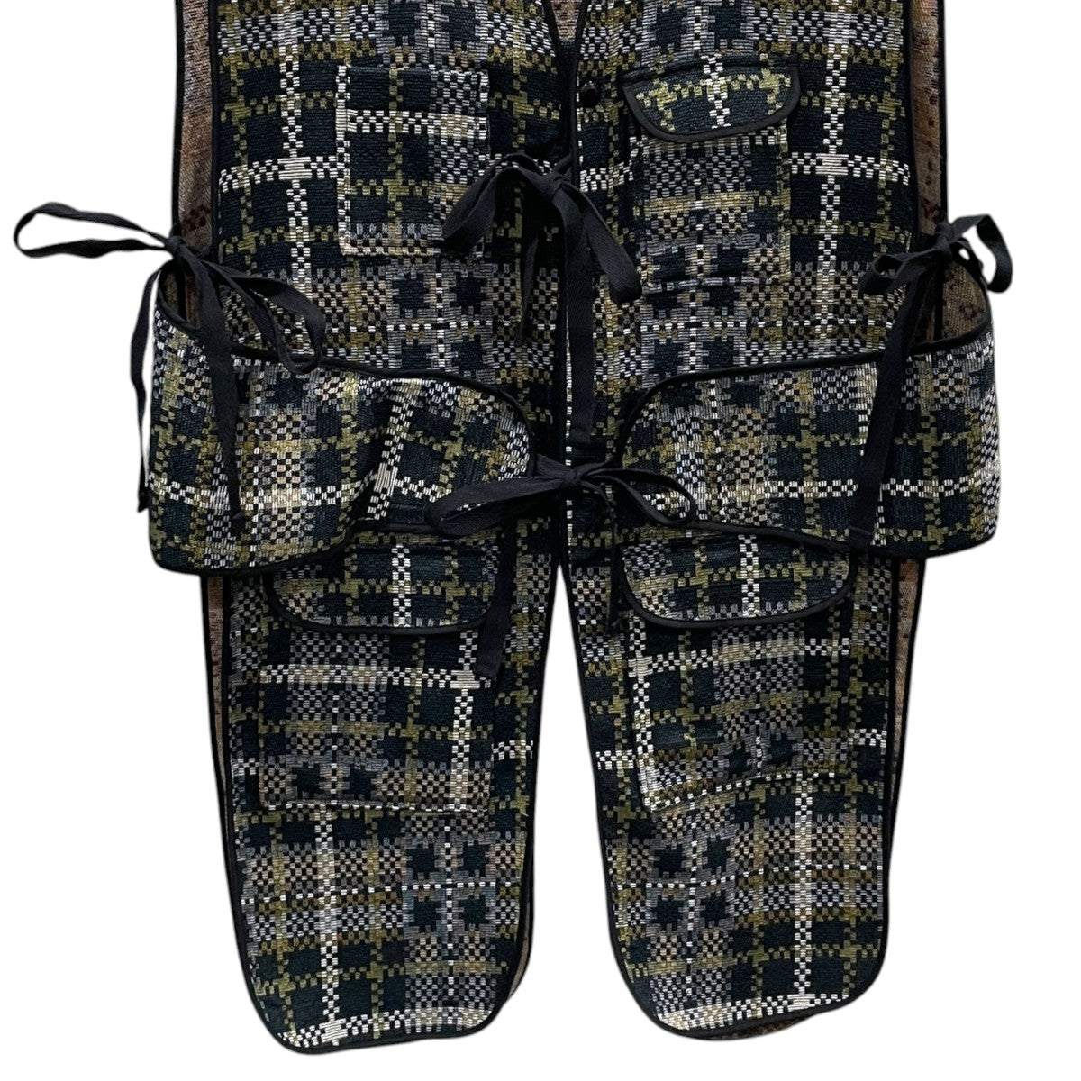 23AW チェック柄ベスト Liner Vest - Black／Tan Cotton Acrylic Old Plaid ライナーベスト - ブラック タン コットン アクリル オールド プレイド