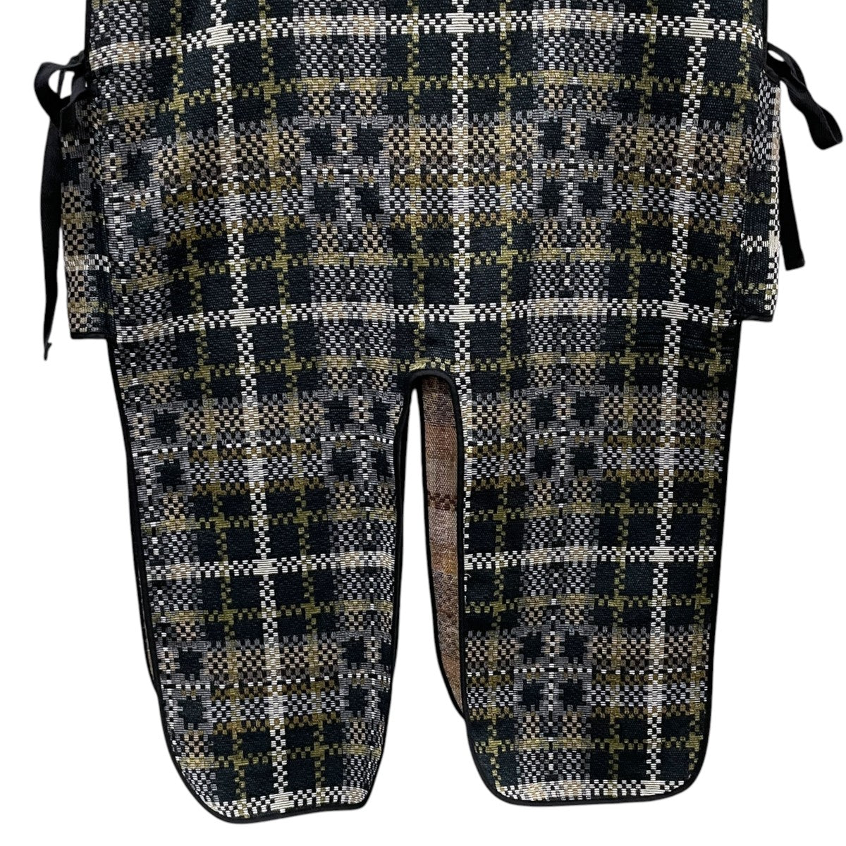 23AW チェック柄ベスト Liner Vest - Black／Tan Cotton Acrylic Old Plaid ライナーベスト - ブラック タン コットン アクリル オールド プレイド