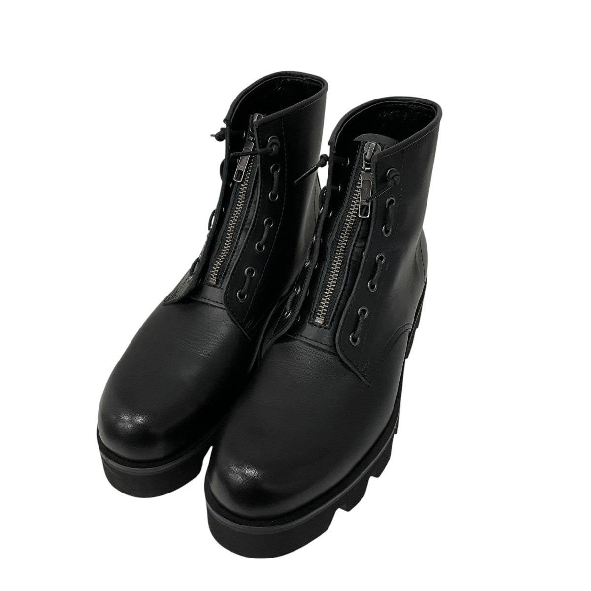 CENTER ZIP BOOTS with Chunky SoleブーツPU8054-1141-23A