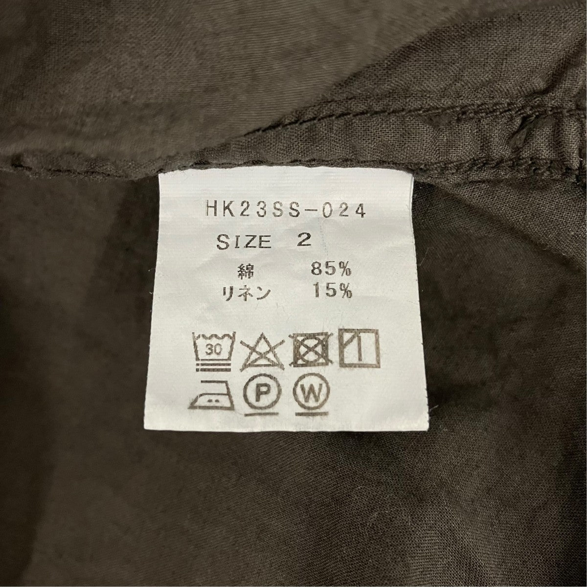 ノーカラーシャツHK23SS-024