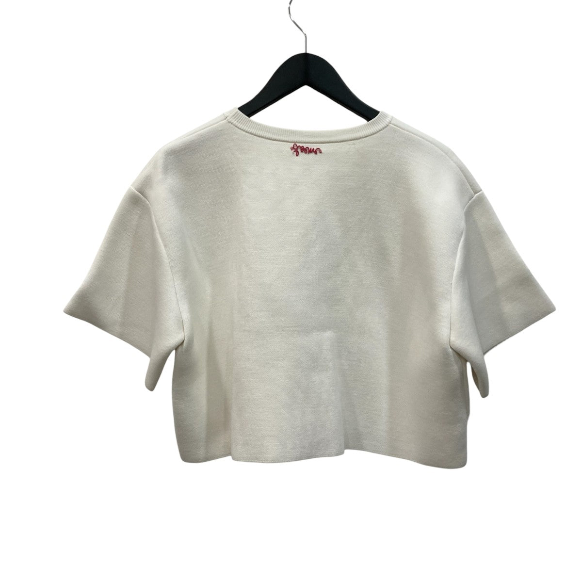 Cropped Flower Viscose Cotton Blend Sweater半袖スウェットS540Y14KCL