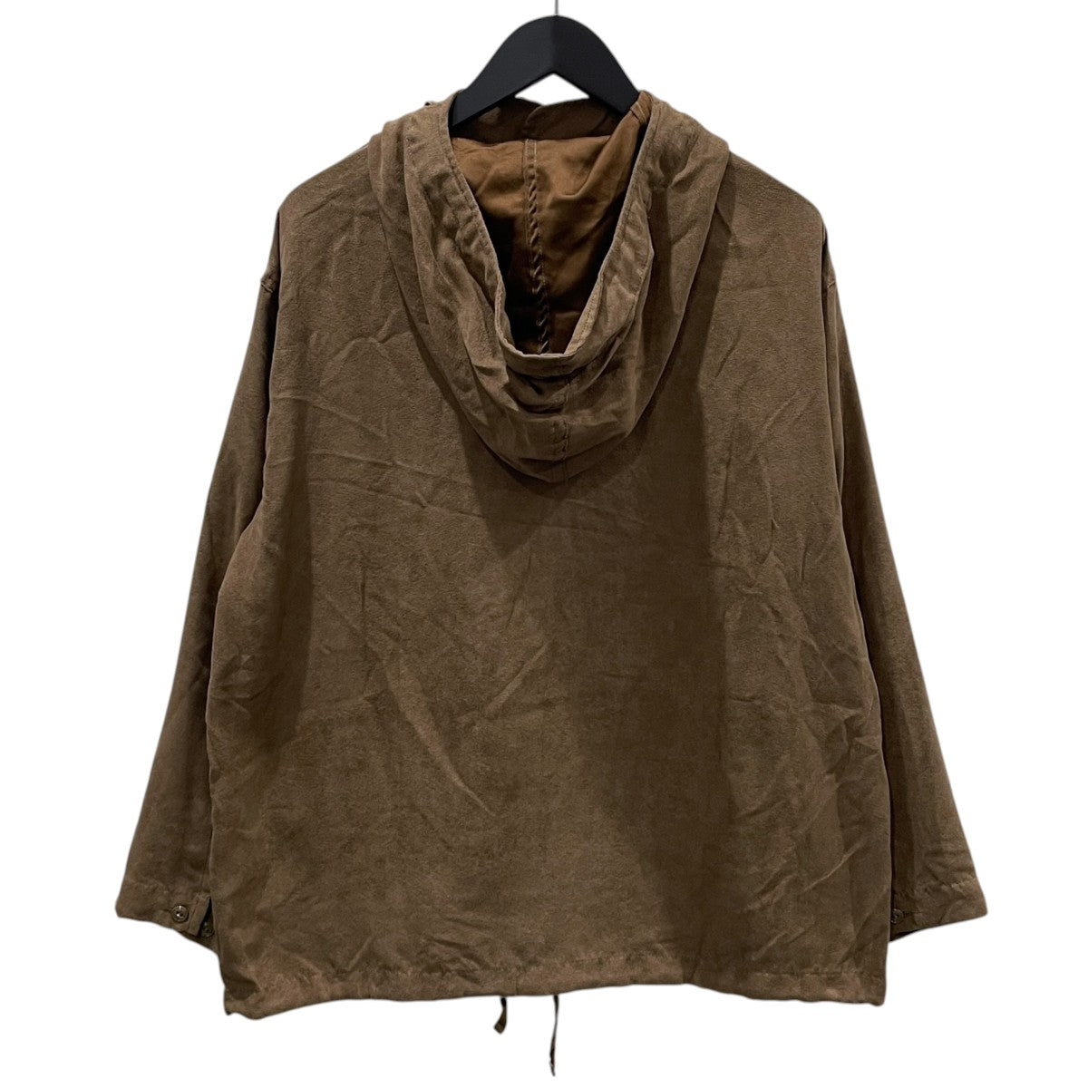 フェイクスウェードプルオーバーフーデッドシャツ CAGOULE SHIRT - LT．WEIGHT FAKE SUEDE カグールシャツライトウェイトフェイクスウェード PS023
