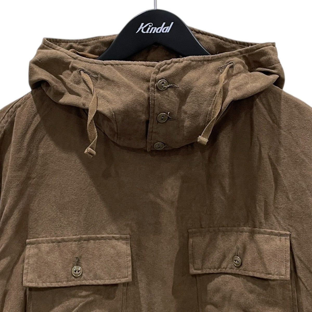 フェイクスウェードプルオーバーフーデッドシャツ CAGOULE SHIRT - LT．WEIGHT FAKE SUEDE カグールシャツライトウェイトフェイクスウェード PS023