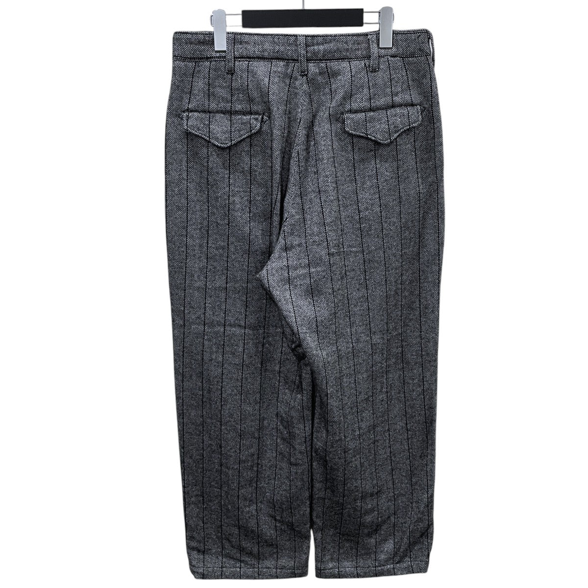 Engineered Garments 23AW ヘリンボーン柄ウールパンツ Officer Pant - Wool Striped HB オフィサーパンツ ウールストライプドヘリンボーン RV265 古着・中古-2枚目のアイテム画像