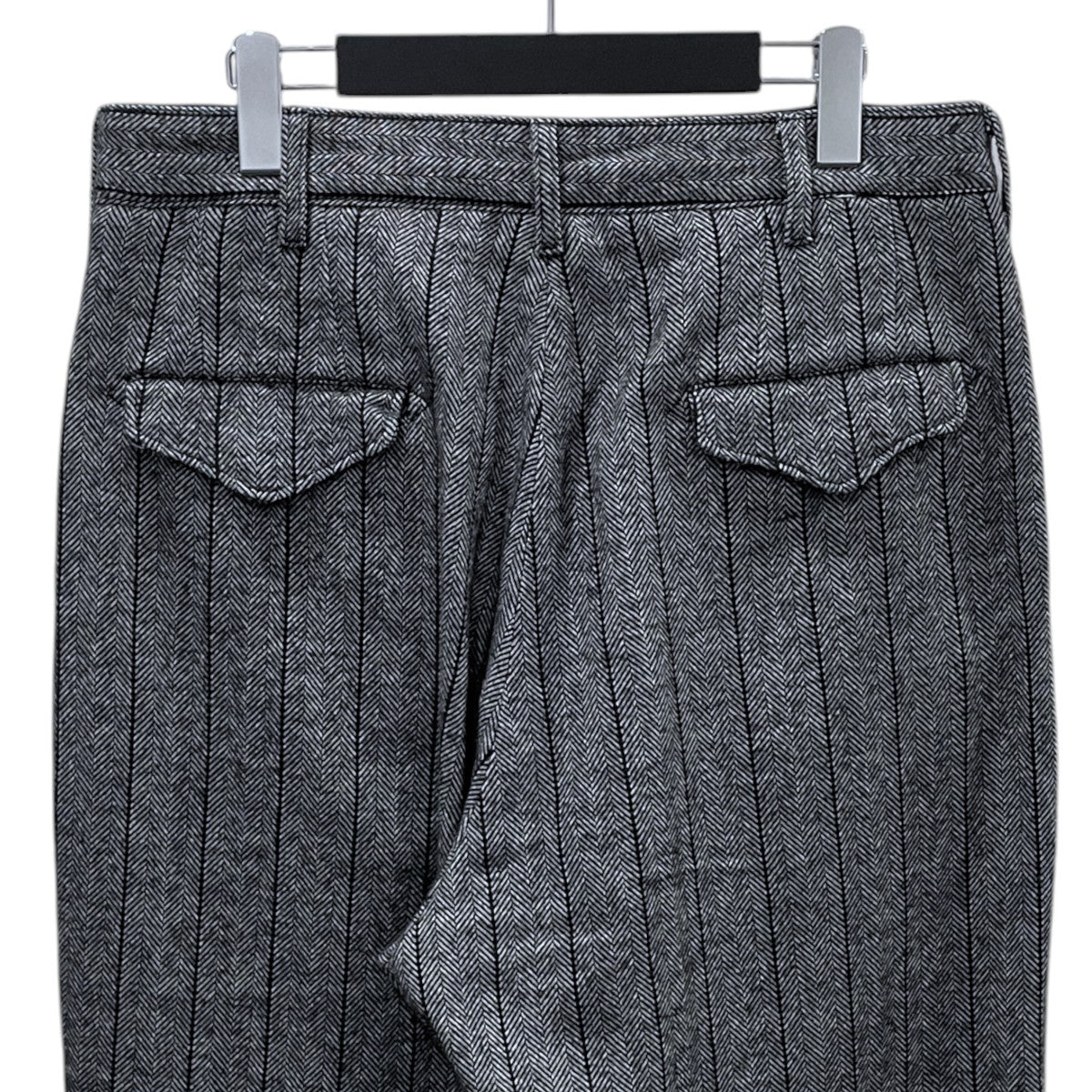 Engineered Garments 23AW ヘリンボーン柄ウールパンツ Officer Pant - Wool Striped HB オフィサーパンツ ウールストライプドヘリンボーン RV265 古着・中古-4枚目のアイテム画像
