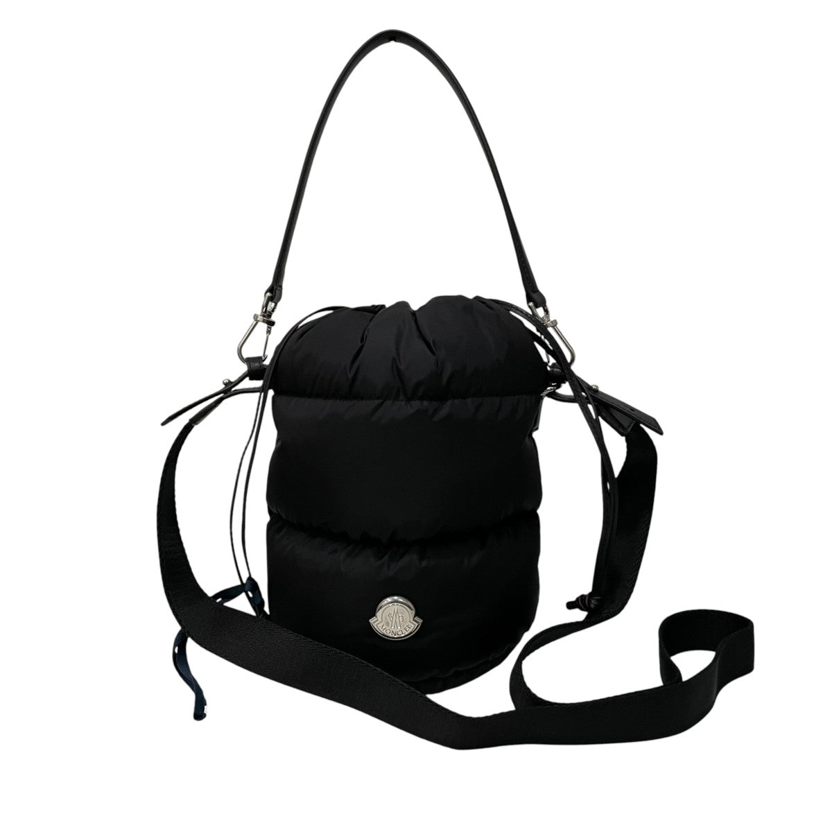 MONCLER ロゴプレート ドローストリング キルティングショルダーバッグショルダーバッグL209B5I00002 古着・中古-1枚目のアイテム画像