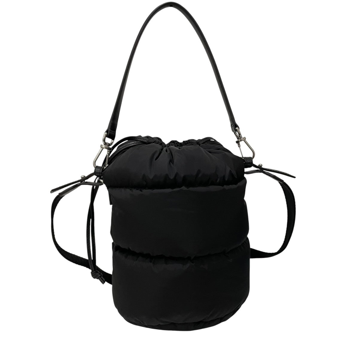 MONCLER ロゴプレート ドローストリング キルティングショルダーバッグショルダーバッグL209B5I00002 古着・中古-3枚目のアイテム画像