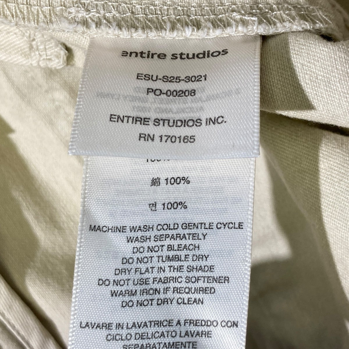 25SSBARREN CARGO PANTパンツESU-S25-3021