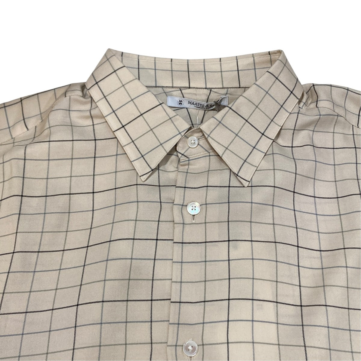 MAATEE＆SONS 26AWshort ponit shirts C S TATTERSALLチェック長袖シャツMT6303-0602B 古着・中古-3枚目のアイテム画像