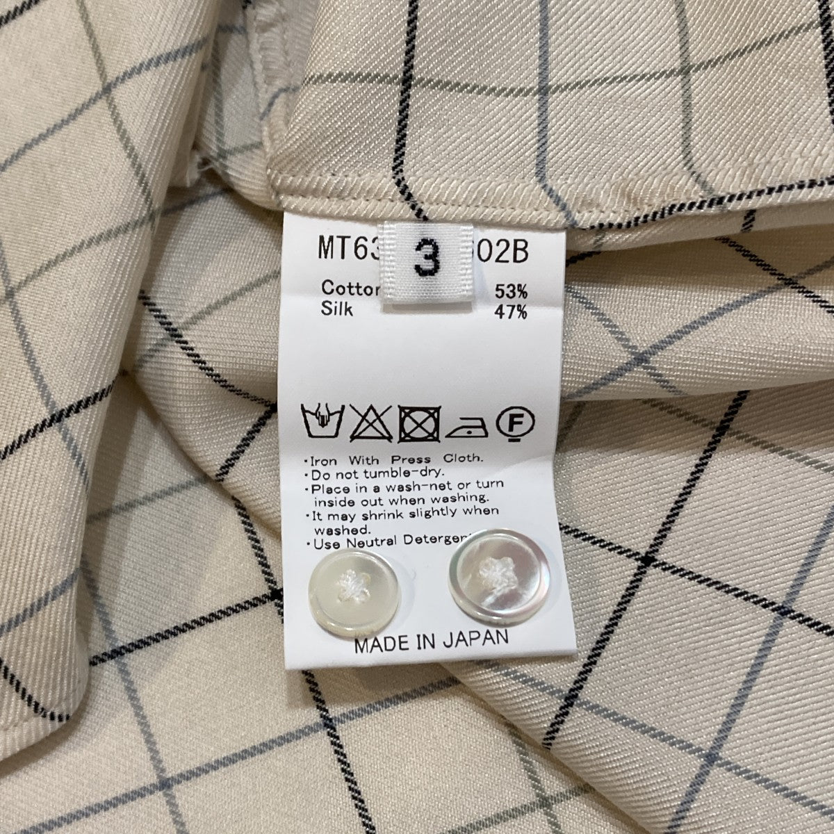 MAATEE＆SONS 26AWshort ponit shirts C S TATTERSALLチェック長袖シャツMT6303-0602B 古着・中古-5枚目のアイテム画像