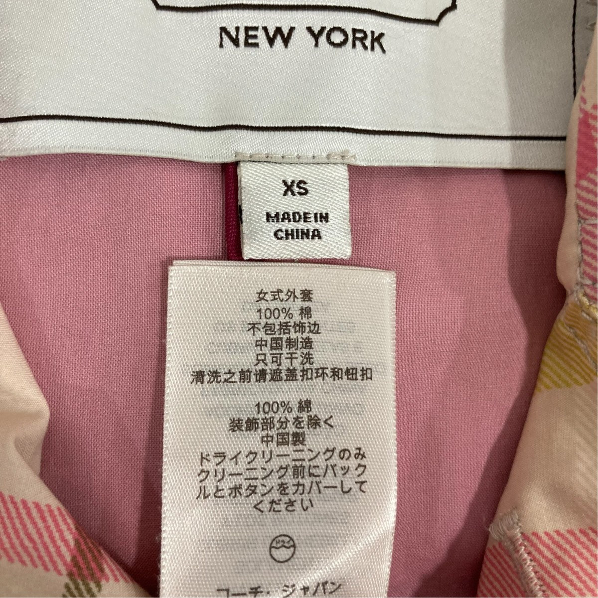 チェックトレンチコート