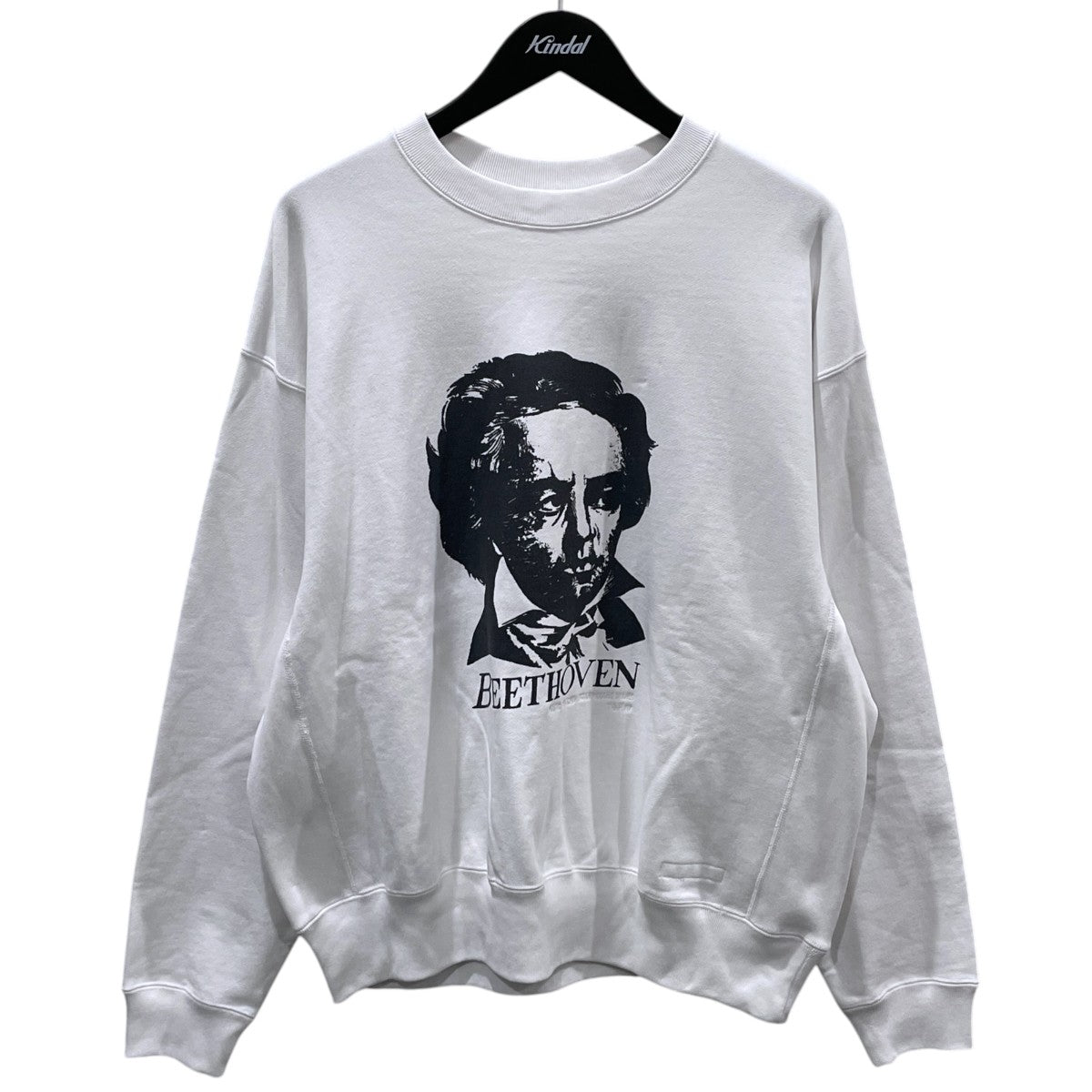 YOUNG ＆ OLSEN×BEAUTY＆YOUTH 21AW スウェットトレーナー BEETHOVEN CREW NECK SWEAT ベートーヴェンクルーネックスウェット 1212-6-000004 古着・中古-1枚目のアイテム画像