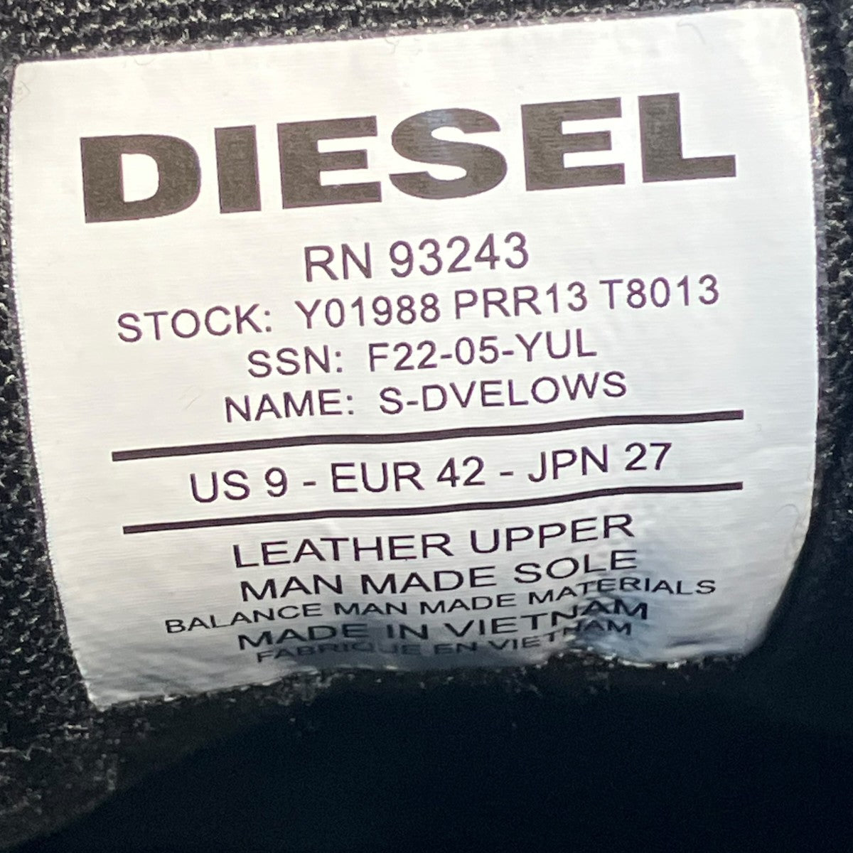 S-DVELOWSハイカットスニーカーY01988 RRR13 T8013