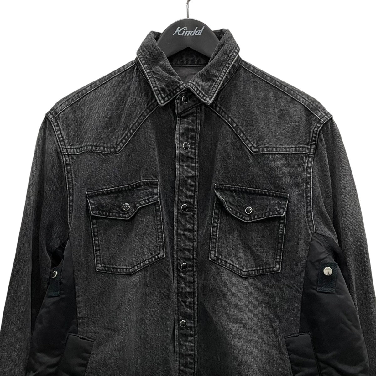 sacai(サカイ) ドッキングデニムシャツ21-02510M 21-02510M ブラック
