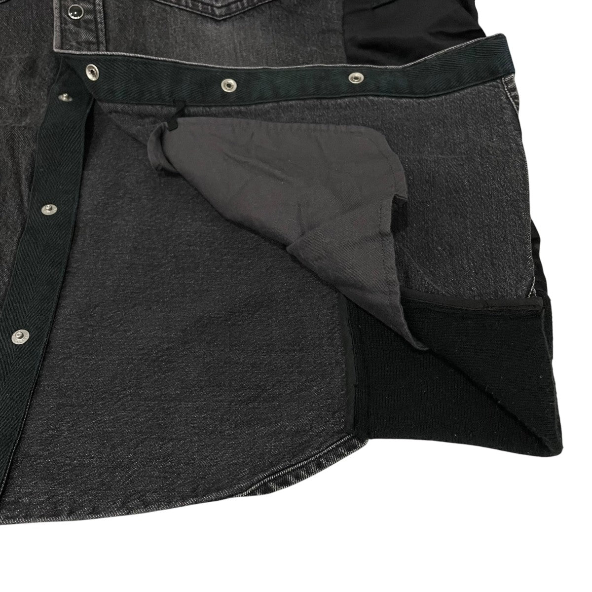 sacai(サカイ) ドッキングデニムシャツ21-02510M 21-02510M ブラック
