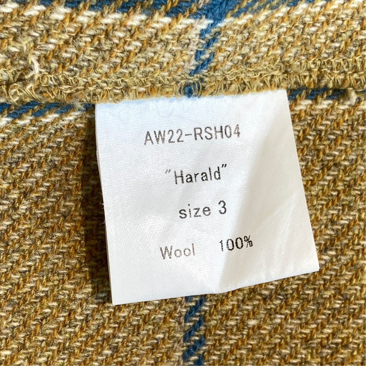 HaraldチェックベストAW22-RSH04