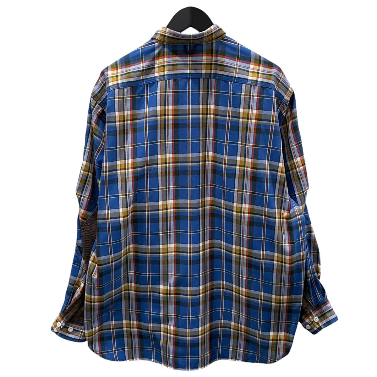 22AW チェック柄シャツ TECH ELBOW PATCH WORK SHIRTS FLANNEL PLAIDS テックエルボーパッチワークシャツフランネルプレイズ BE-83022W
