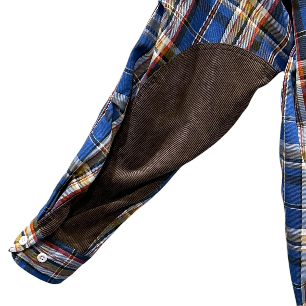 22AW チェック柄シャツ TECH ELBOW PATCH WORK SHIRTS FLANNEL PLAIDS テックエルボーパッチワークシャツフランネルプレイズ BE-83022W