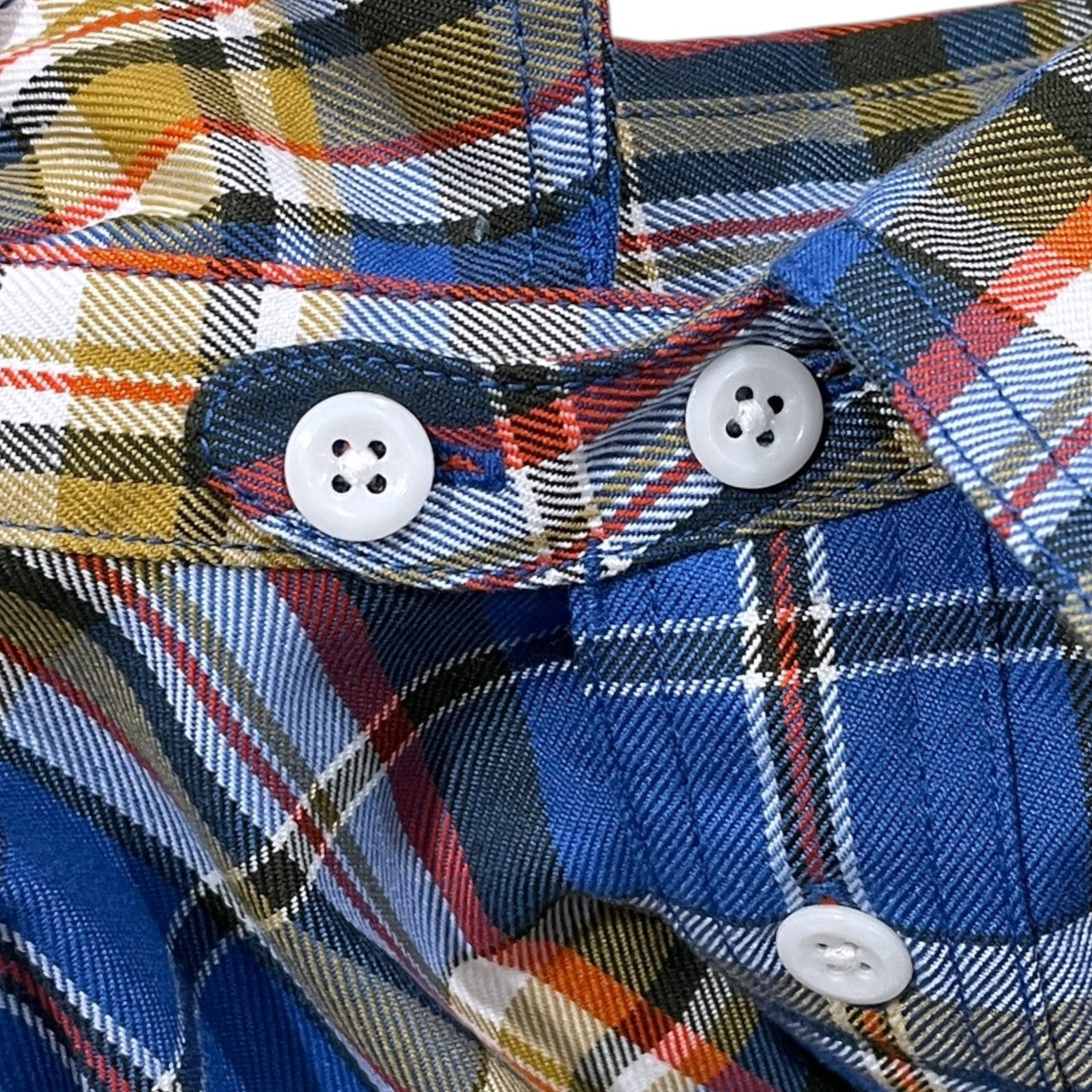 22AW チェック柄シャツ TECH ELBOW PATCH WORK SHIRTS FLANNEL PLAIDS テックエルボーパッチワークシャツフランネルプレイズ BE-83022W