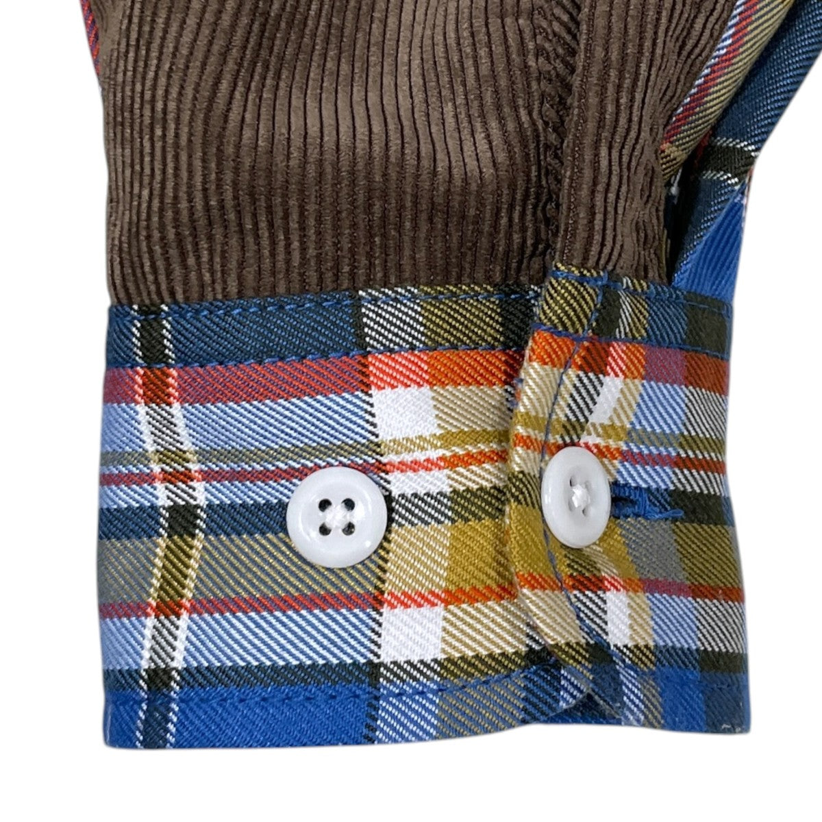 22AW チェック柄シャツ TECH ELBOW PATCH WORK SHIRTS FLANNEL PLAIDS テックエルボーパッチワークシャツフランネルプレイズ BE-83022W