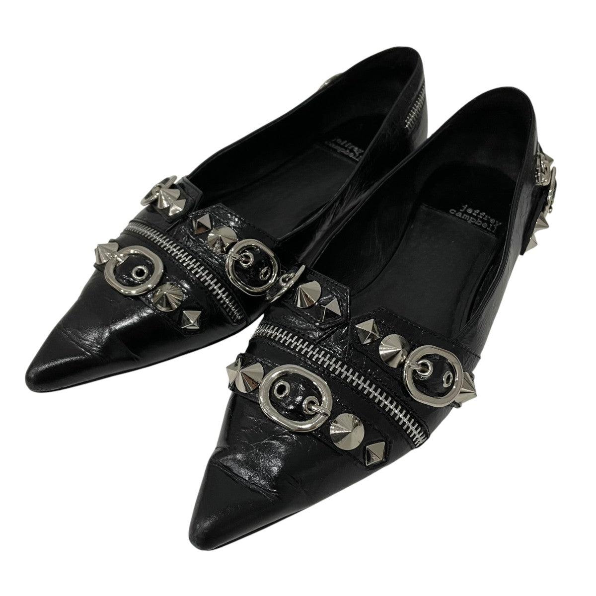 Jeffrey Campbell スタッズフラットシューズ 古着・中古-1枚目のアイテム画像