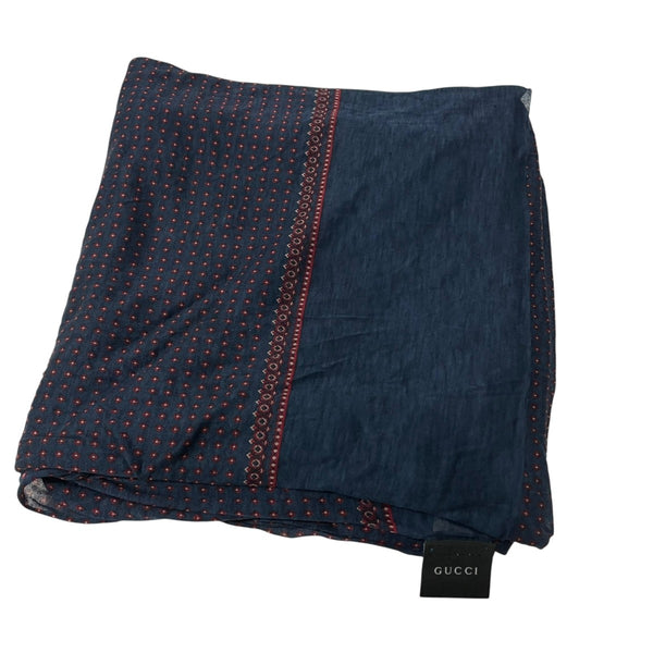 GUCCI(グッチ) ストール344162 344162 ネイビー｜【公式】カインドオル