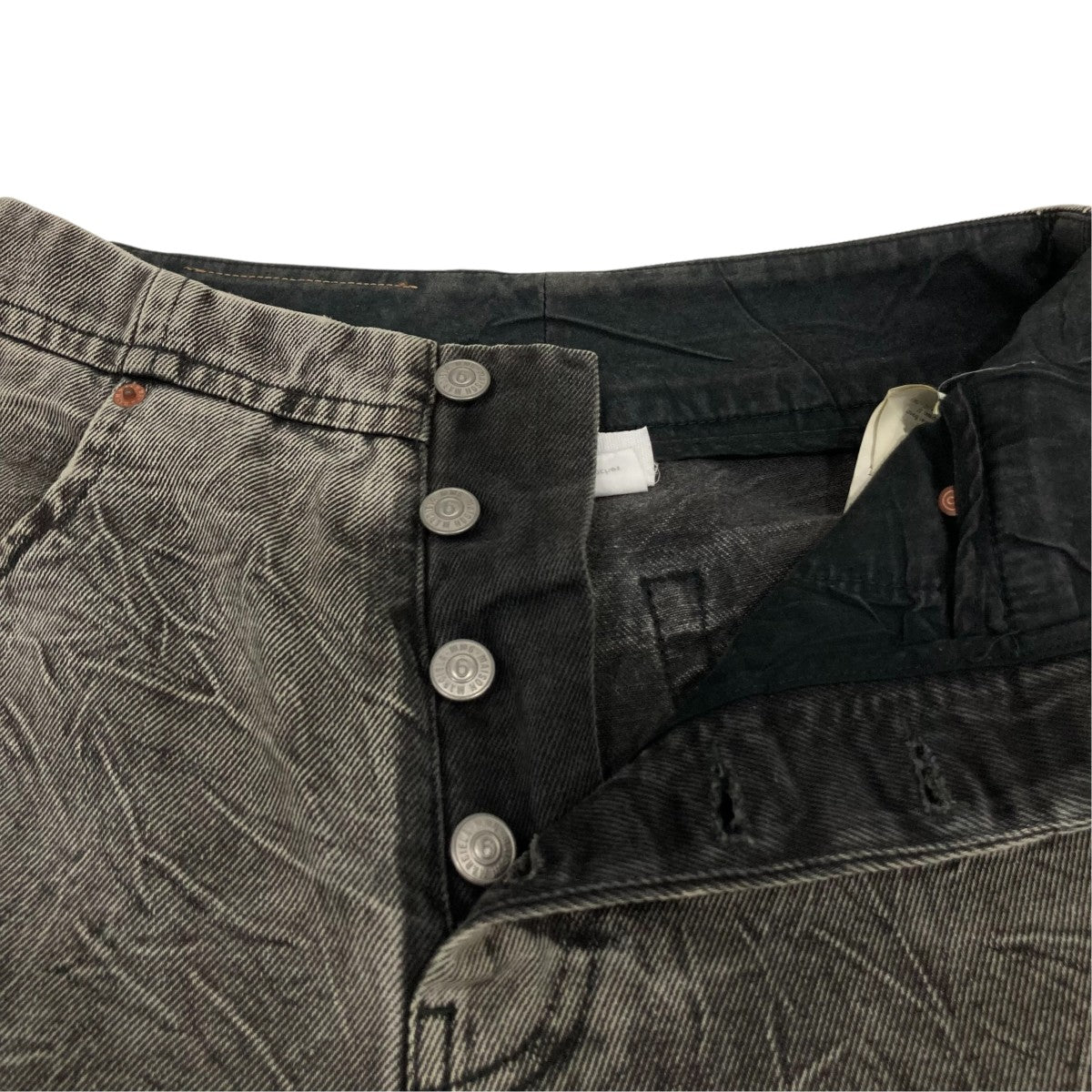 MM6 Maison Margiela ボタンフライブラックデニムパンツS52LA0237 古着・中古-3枚目のアイテム画像