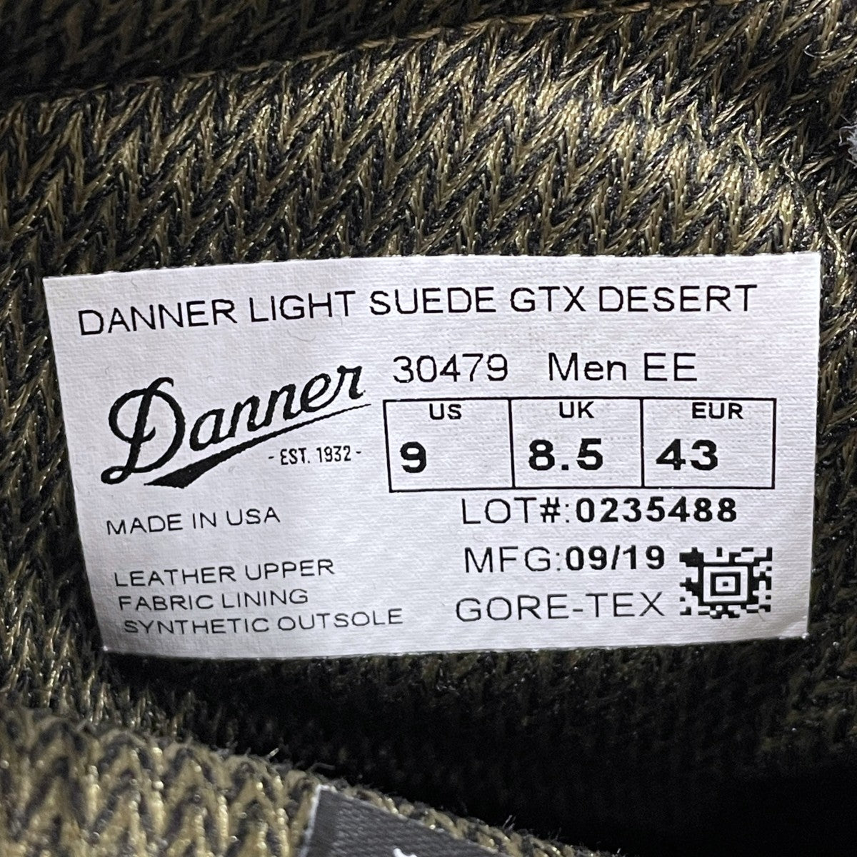 レースアップブーツ DANNER LIGHT SUEDE GTX DESERT ダナーライト スエード ジーティーエックス デザート 0235488
