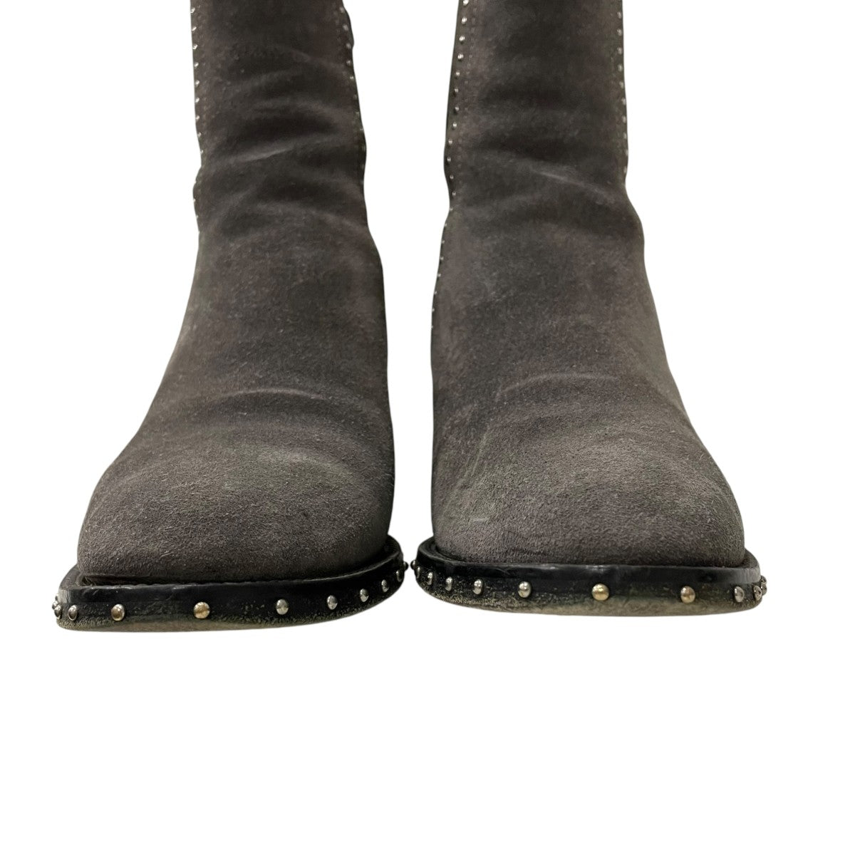 JIMMY CHOO(ジミーチュウ) スタッズショートブーツ グレー サイズ 38