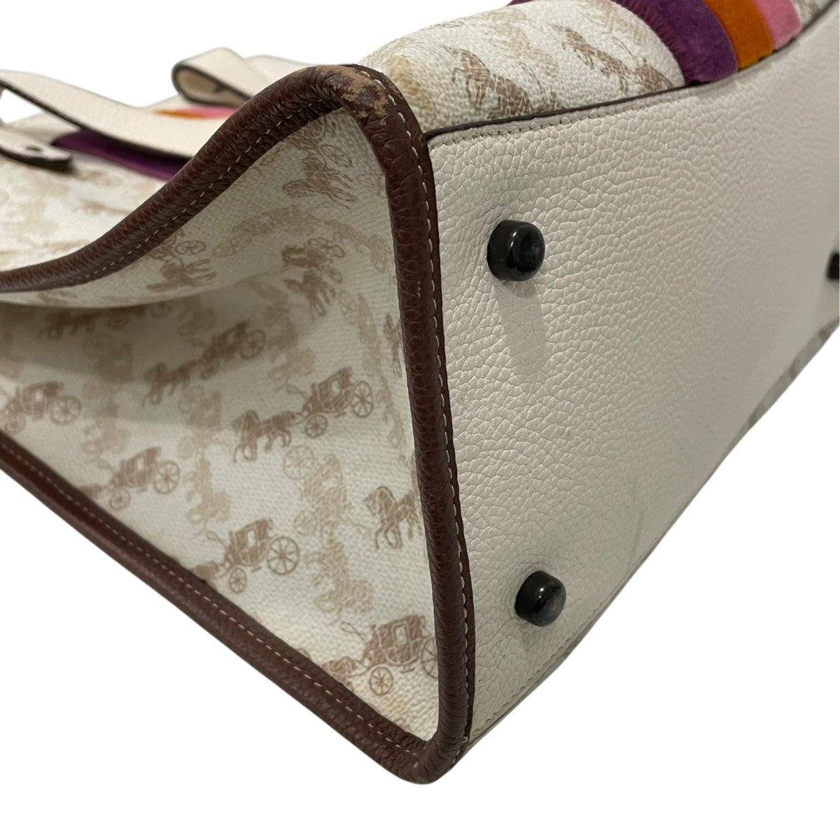 COACH ホース＆キャリッジ プリントハンドバッグ 古着・中古-8枚目のアイテム画像