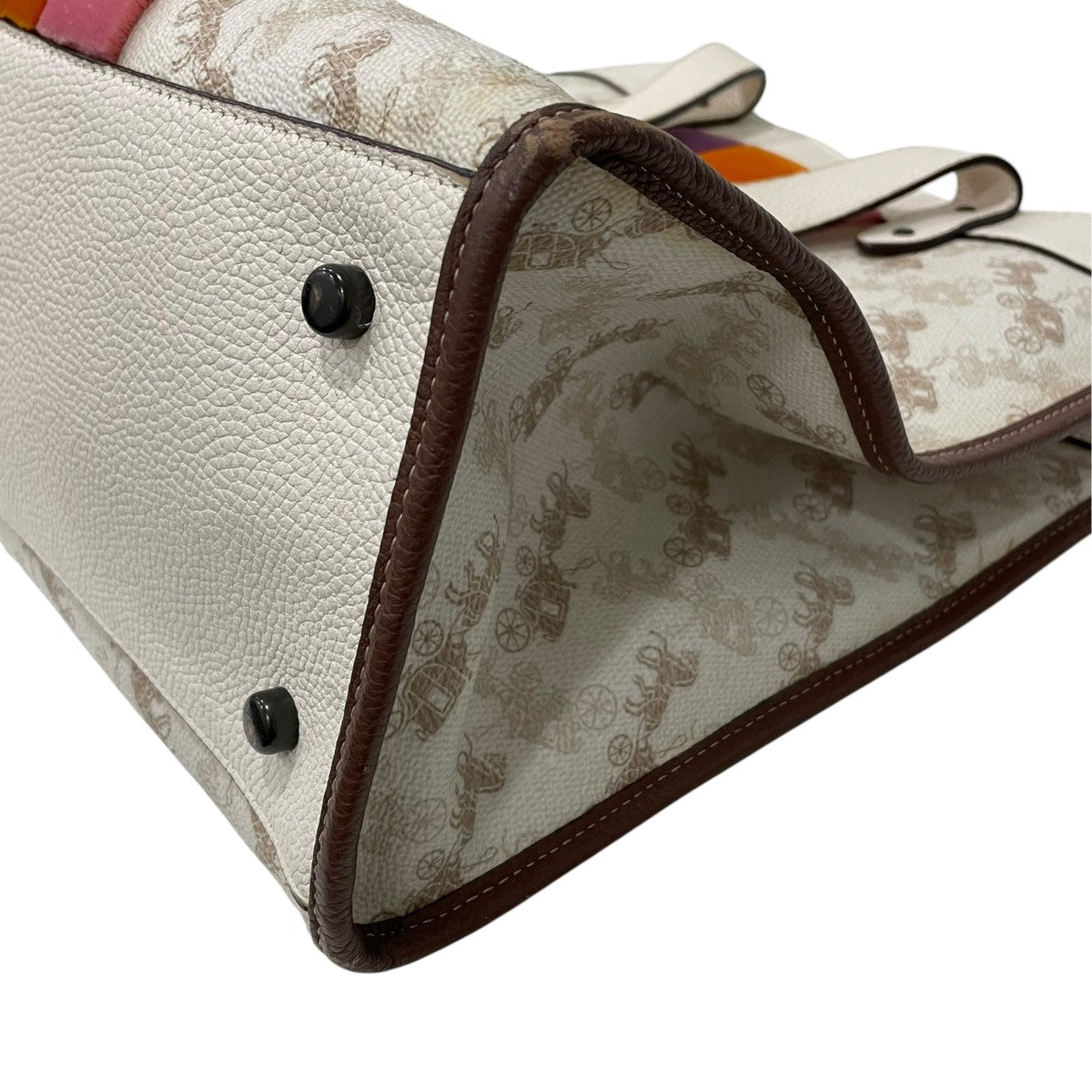 COACH ホース＆キャリッジ プリントハンドバッグ 古着・中古-9枚目のアイテム画像