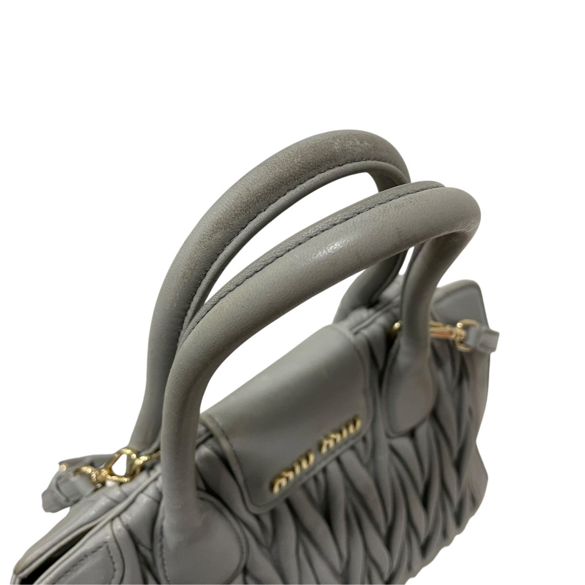 MIU MIU(ミュウミュウ) マテラッセ2WAYハンドバッグ53 53 グレー 