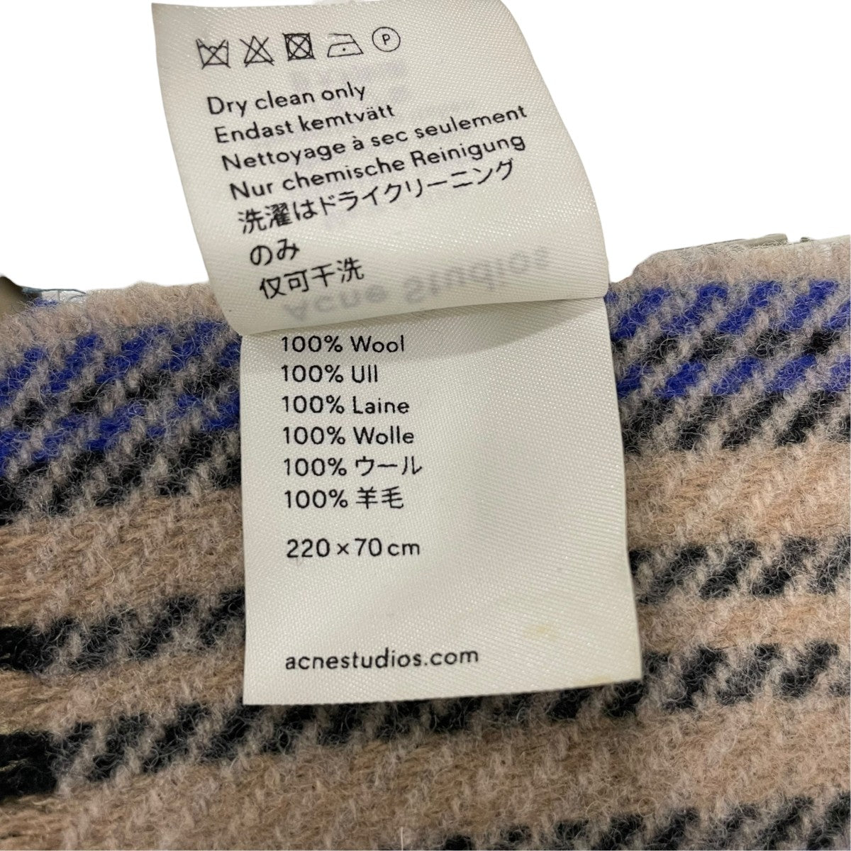 ACNE STUDIOS チェックマフラー 古着・中古-4枚目のアイテム画像