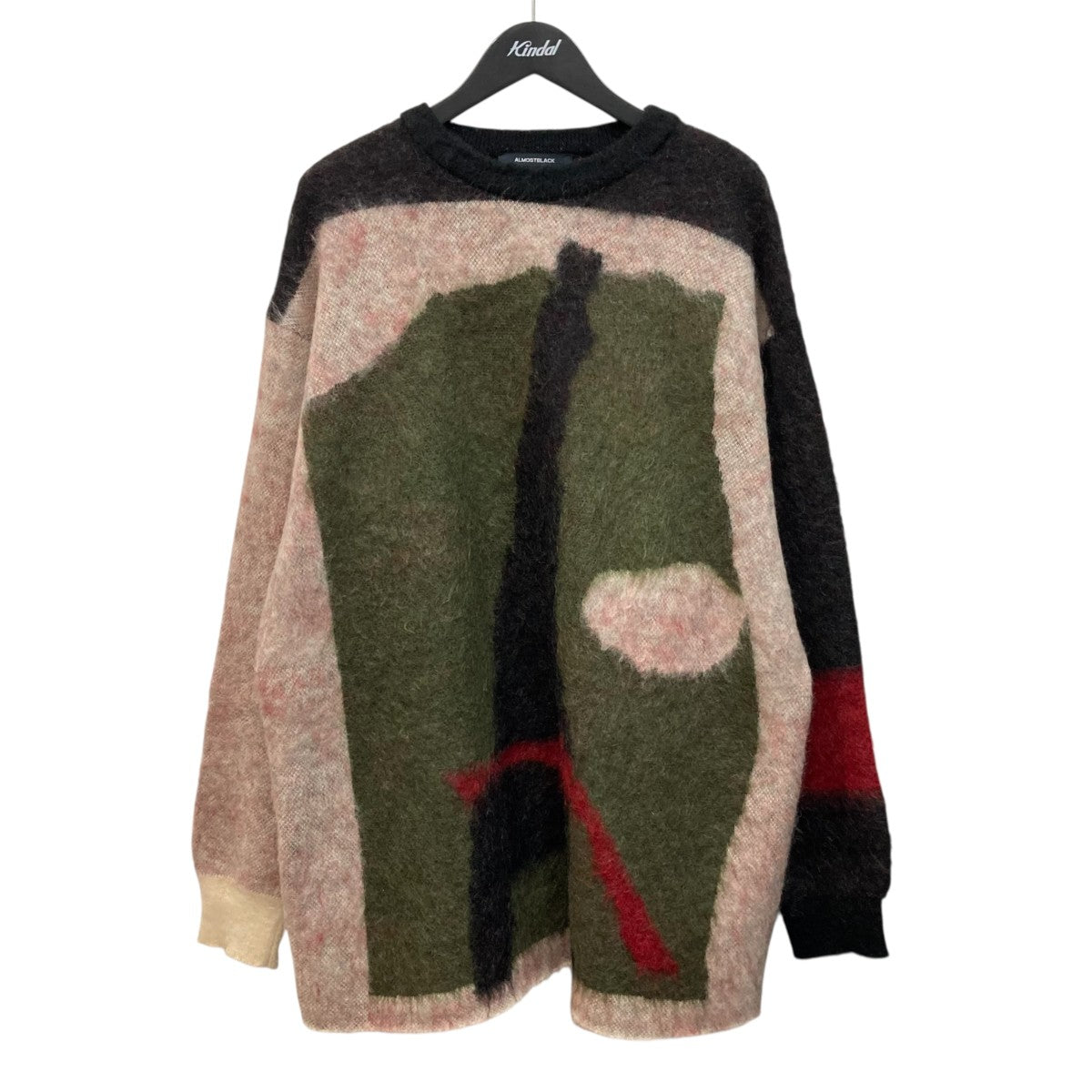 ALMOSTBLACK クルーネックニット23AW-KT02 古着・中古-1枚目のアイテム画像