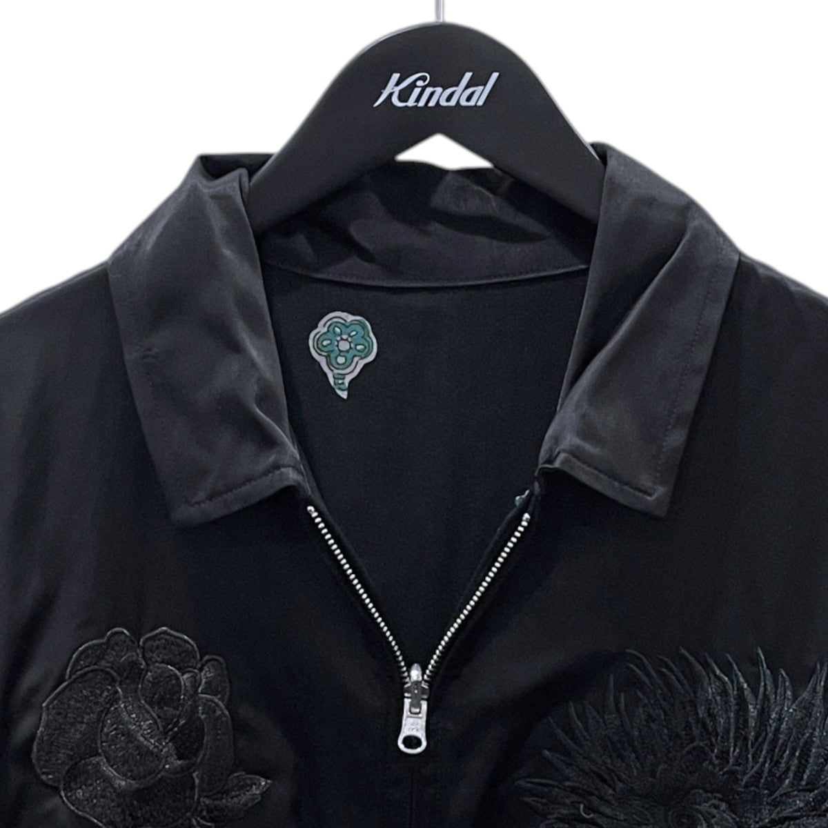 BRU NA BOINNE リバーシブルジップアップサテンジャケット CHICKEN HEART JUMPER チキンハートジャンパー 5548 古着・中古-5枚目のアイテム画像