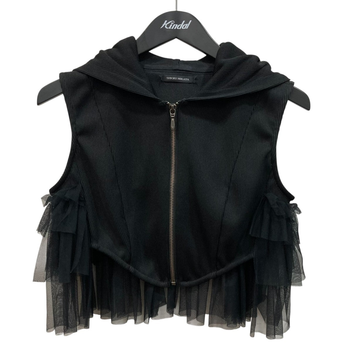 tulle’s back hoodieノースリーブジップアップトップス2601SM02