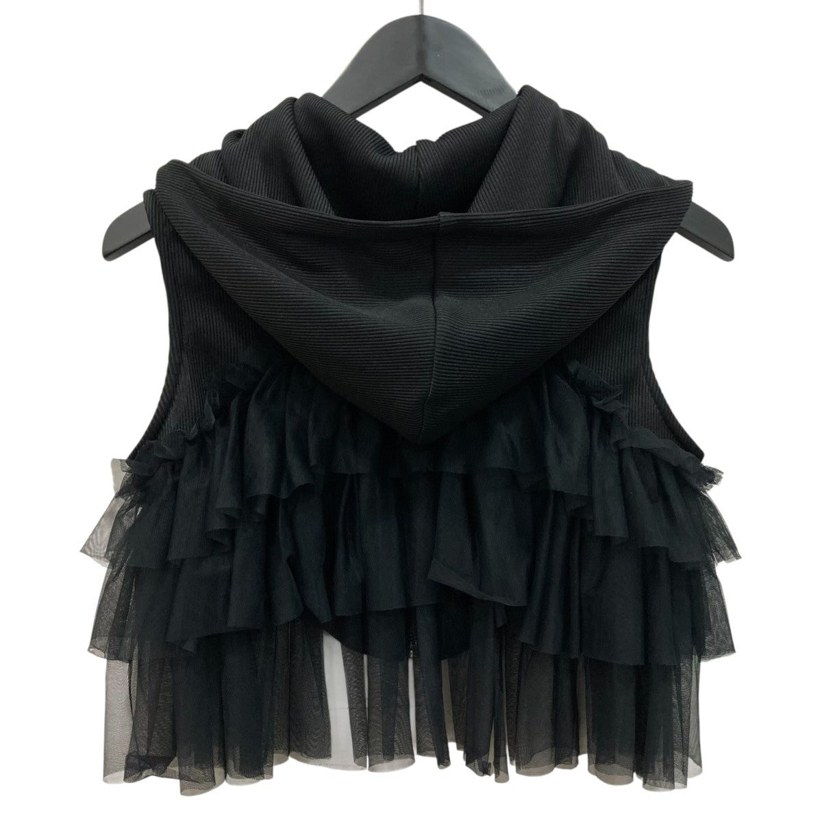 tulle’s back hoodieノースリーブジップアップトップス2601SM02