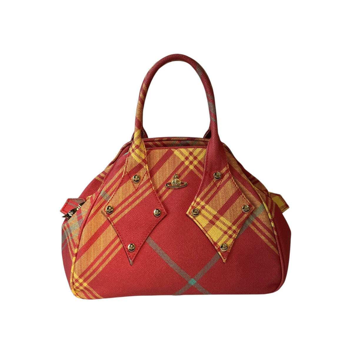 Vivienne Westwood チェックハンドバッグ 古着・中古-1枚目のアイテム画像
