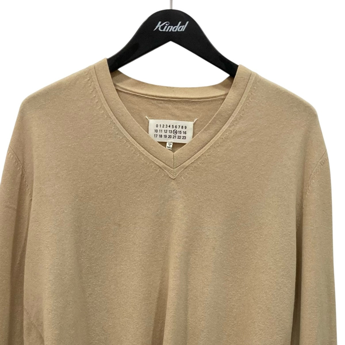 Maison Margiela エルボーパッチVネックニットS50HA0549 古着・中古-2枚目のアイテム画像