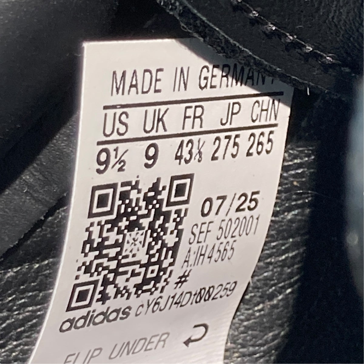 adidas KITH Ronnie Fieg Superstar Vintage Made in Germany Black TieスニーカーIH4565 古着・中古-6枚目のアイテム画像