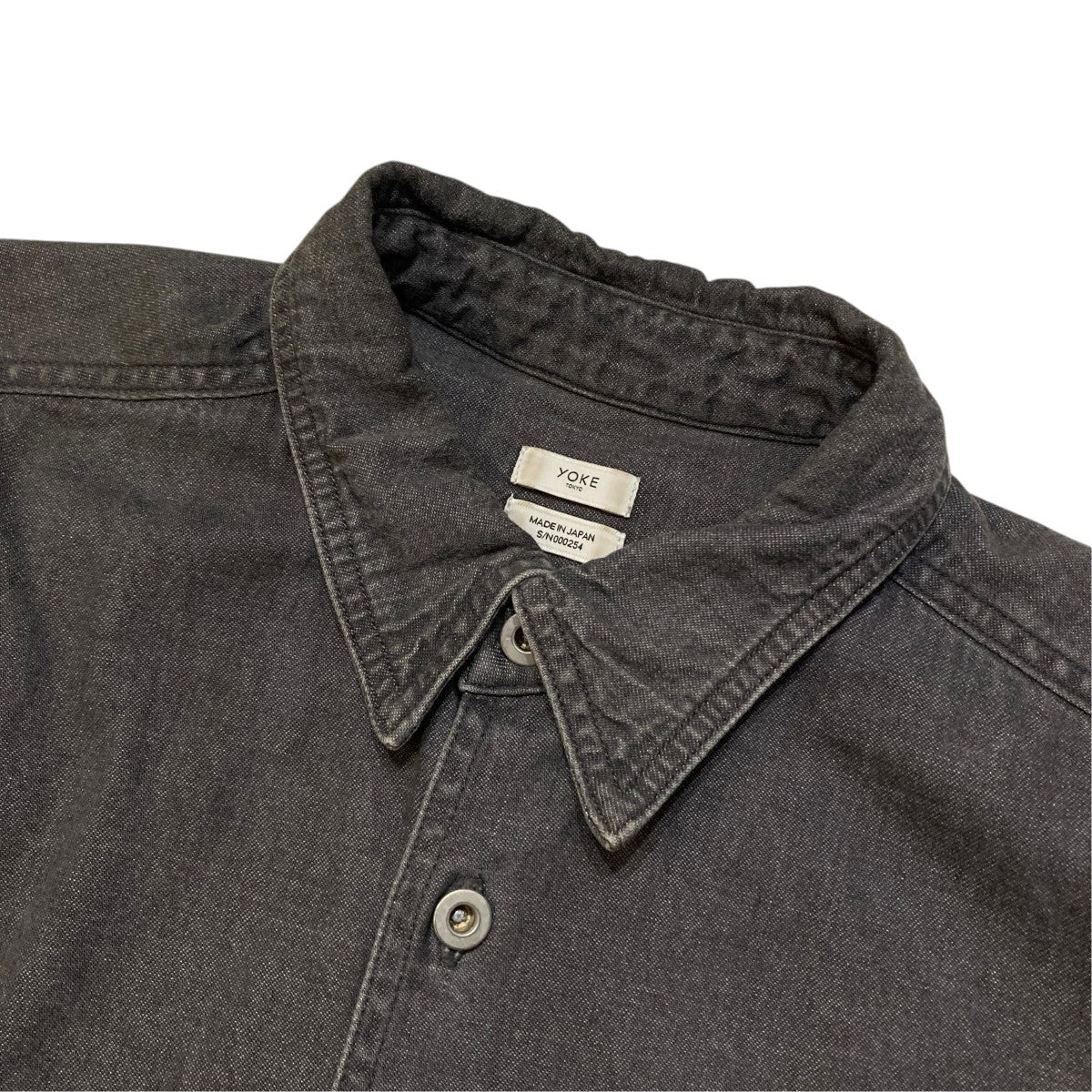 YOKE 26SSVintage Washed Denim Shirt長袖シャツYK26SS01191SH 古着・中古-3枚目のアイテム画像