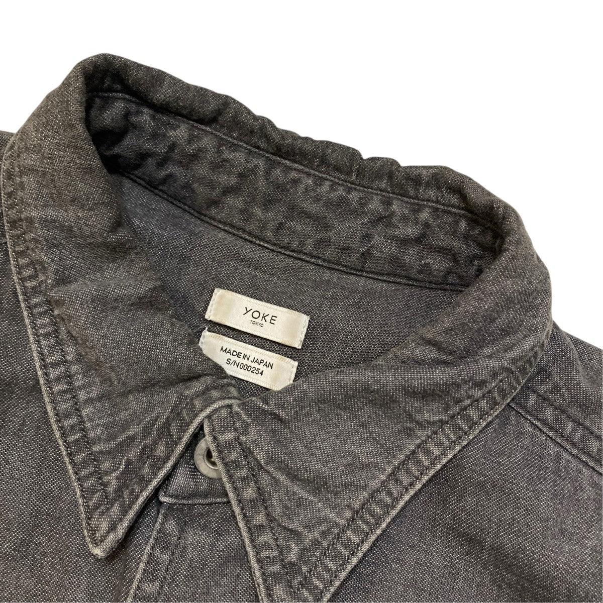 YOKE 26SSVintage Washed Denim Shirt長袖シャツYK26SS01191SH 古着・中古-4枚目のアイテム画像