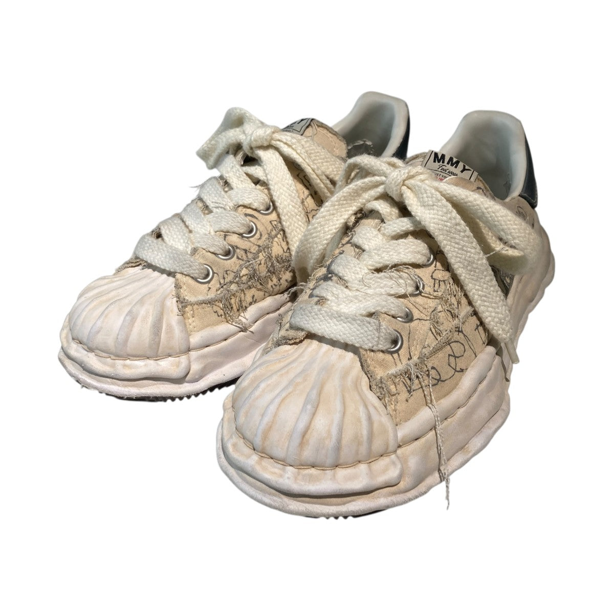 MIHARA YASUHIRO BLAKEY graffiti printed LowスニーカーA16FW730 古着・中古-1枚目のアイテム画像