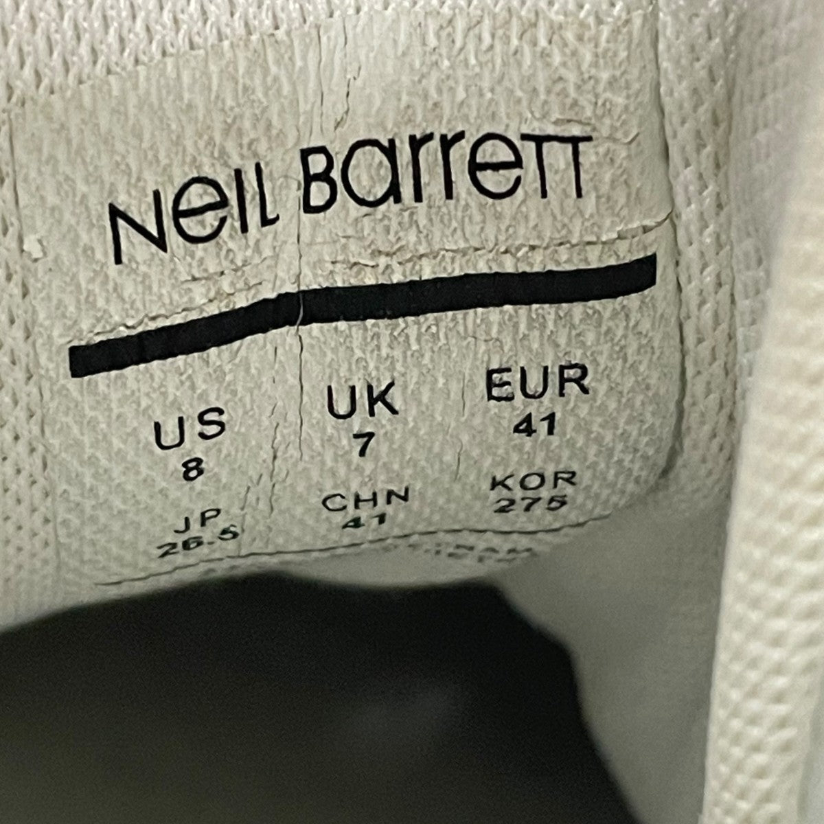 NEIL BARRETT(ニールバレット) ローカットスニーカー ホワイト サイズ