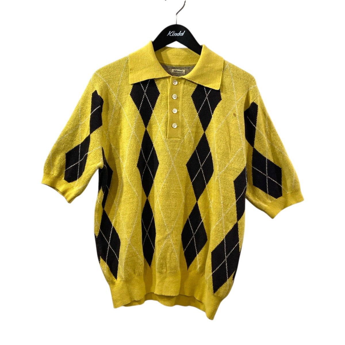 refomed OLD MAN KNIT POLO半袖ポロシャツREKN-009 古着・中古-1枚目のアイテム画像