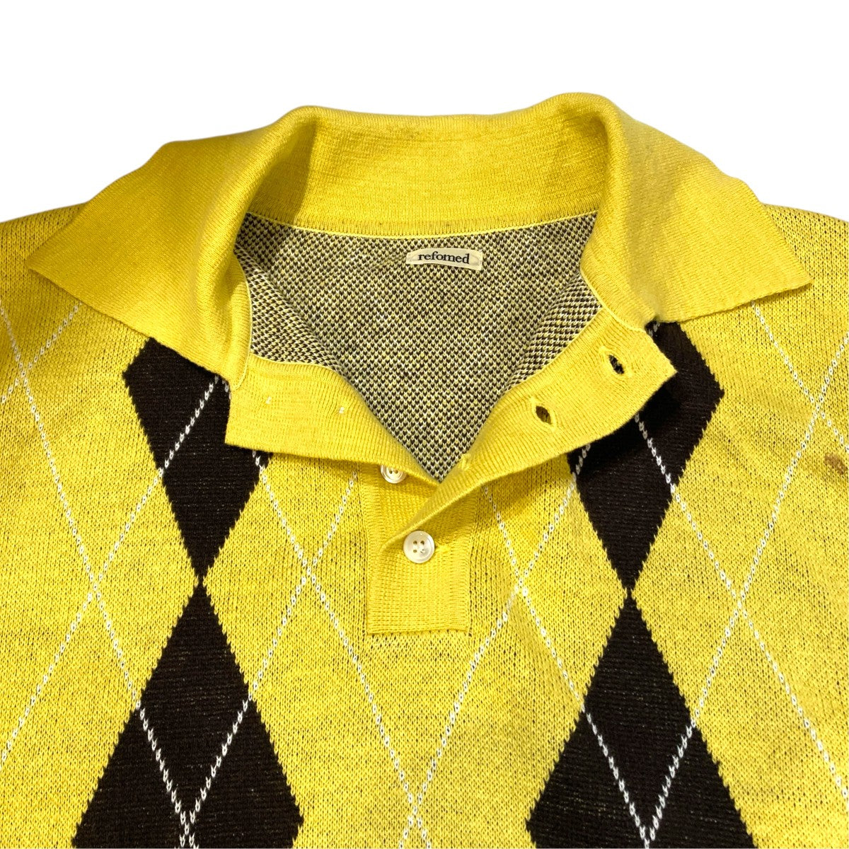 refomed OLD MAN KNIT POLO半袖ポロシャツREKN-009 古着・中古-4枚目のアイテム画像