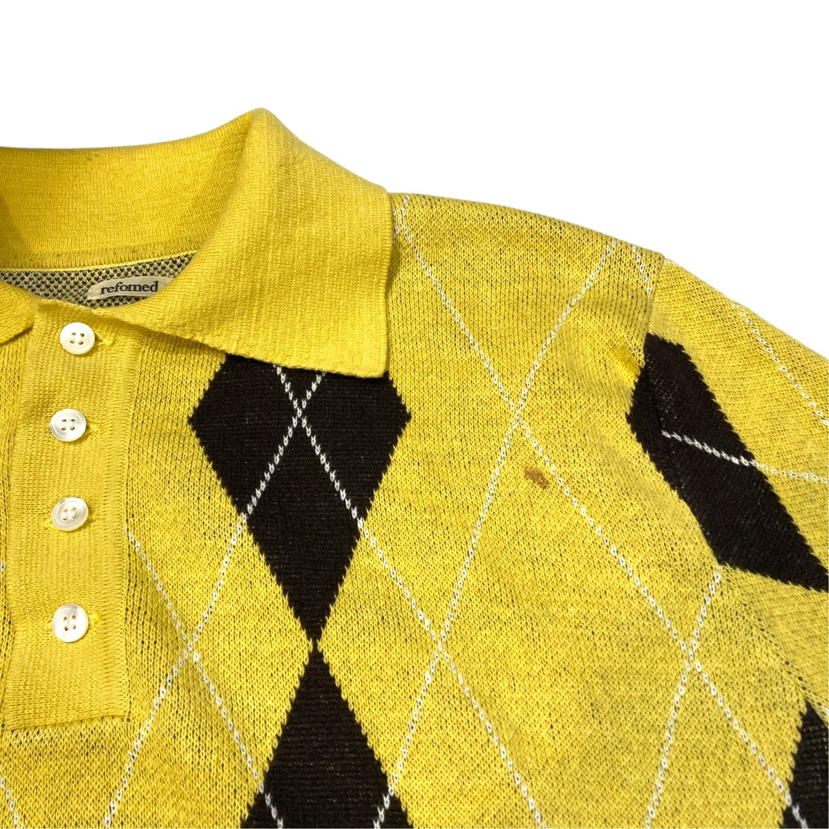 refomed OLD MAN KNIT POLO半袖ポロシャツREKN-009 古着・中古-5枚目のアイテム画像